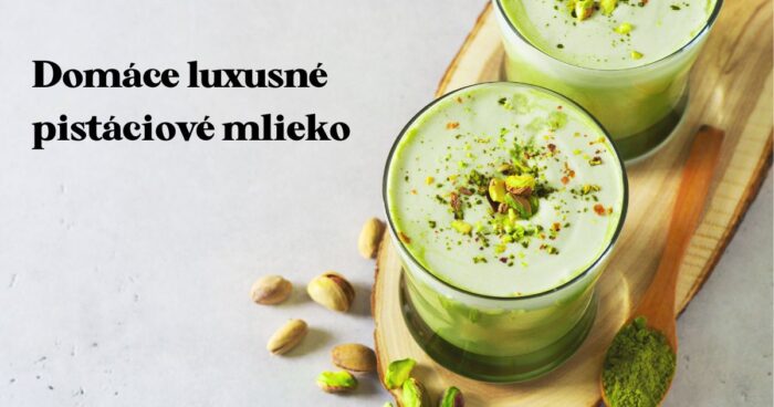 Domáce rastlinné mlieko z pistácií. Pistáciové mlieko má lahodnú chuť.