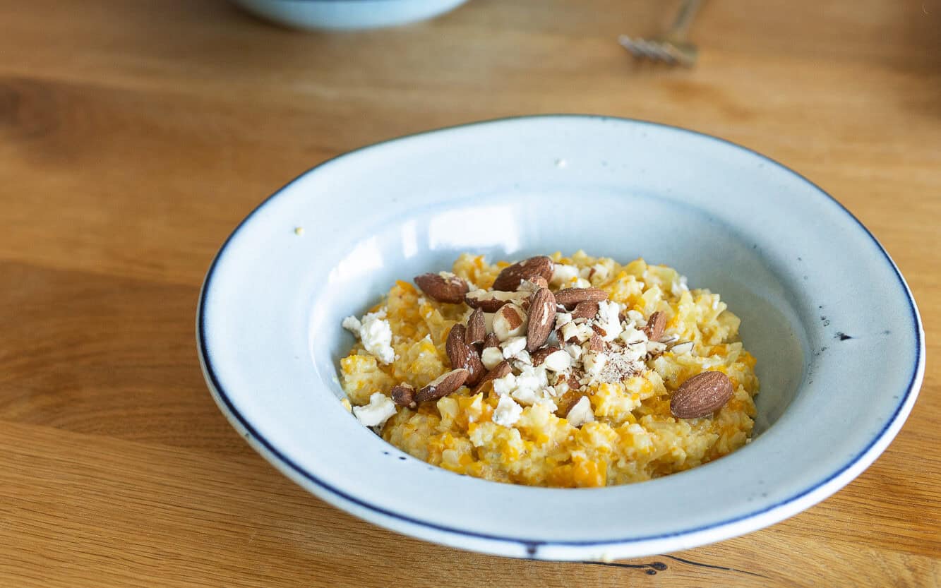 Low carb tekvicové rizoto z karfiolovej ryže.