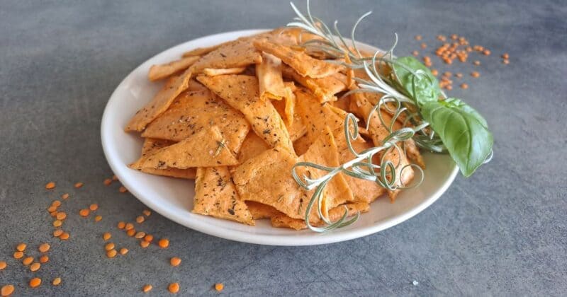 Domáce šošovicové lupienky.