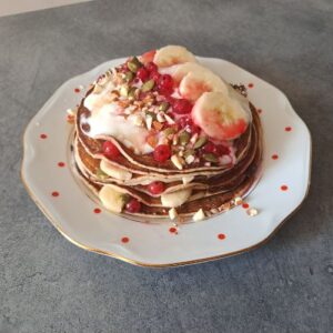 Zdravé kefírové lievance s ovocím.