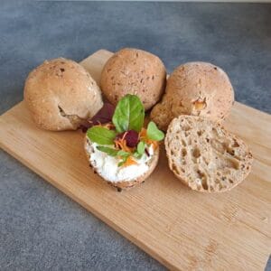 Proteínové cottage žemle.